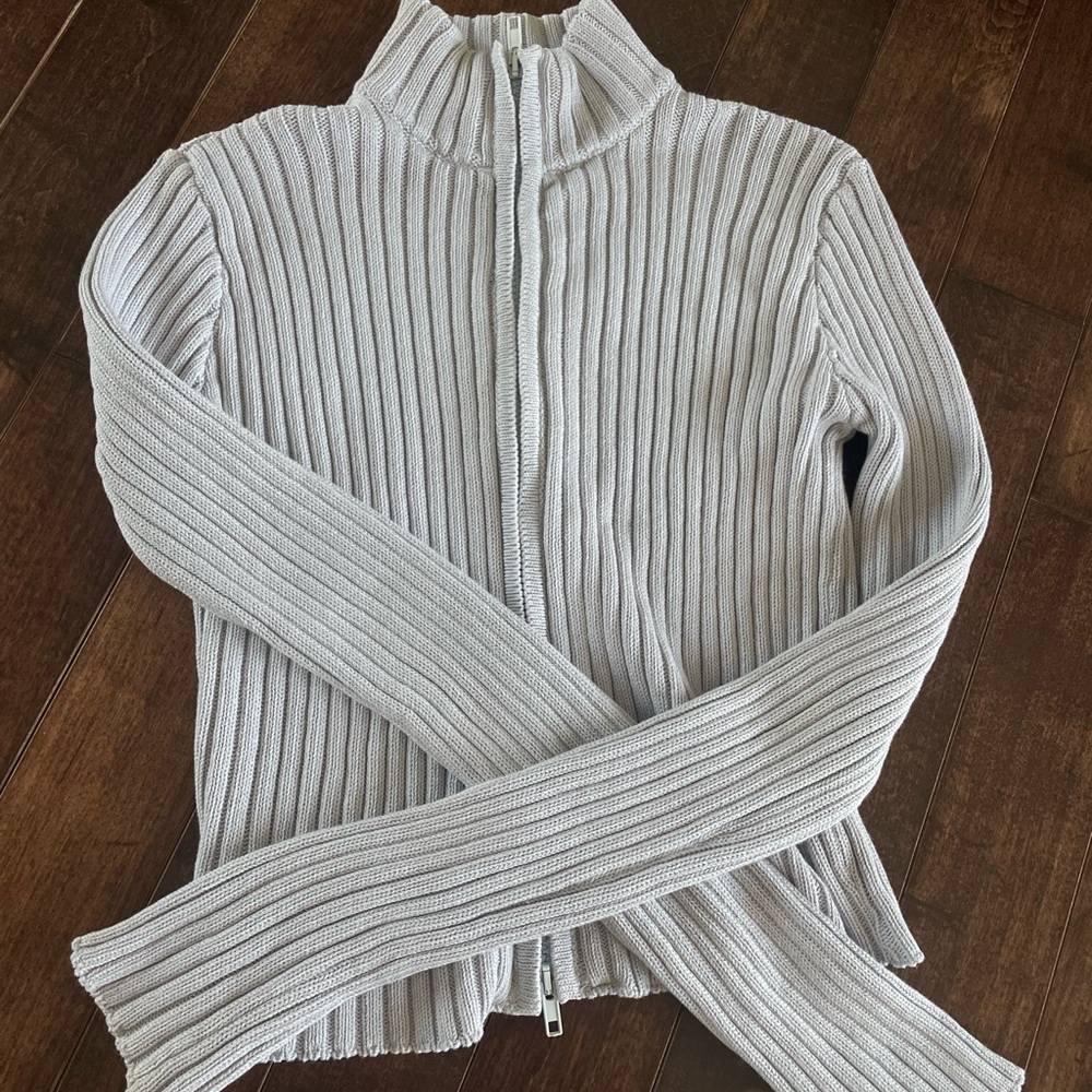 Brandy Melville Ribbed Zip up